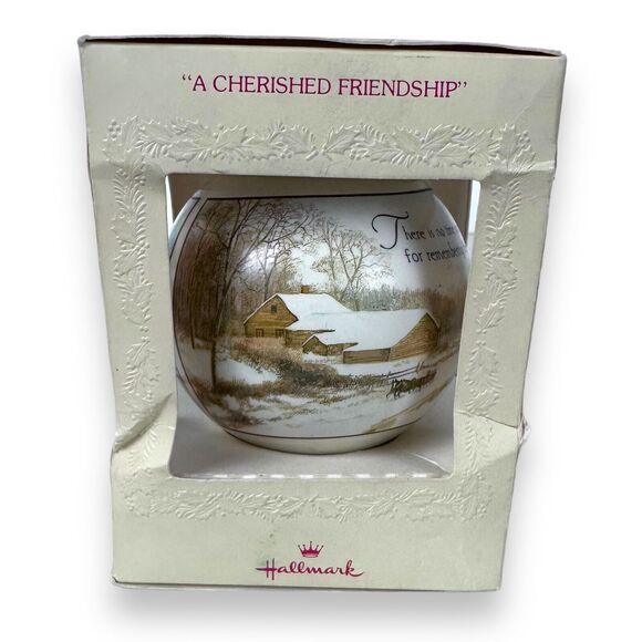 Hallmark Keepsake Ornament A Cherished Friend 1979 Ornament Glass Ball Christmas - Picture 9 of 16